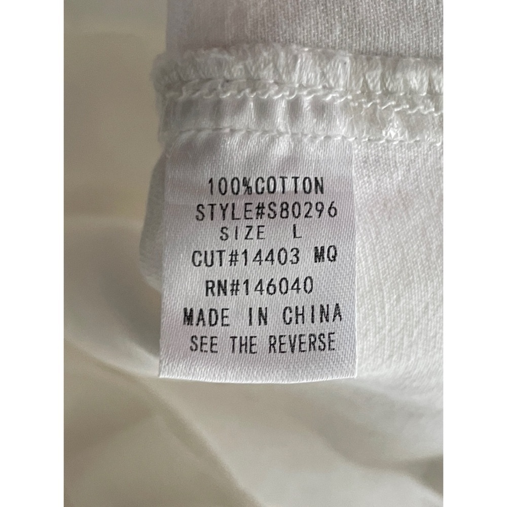 TALULAH Women's 100% Cotton White Cargo Pants, Large - Picture 11 of 12
